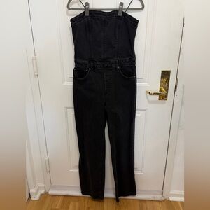 Abercrombie & Fitch Black Denim Jumpsuit